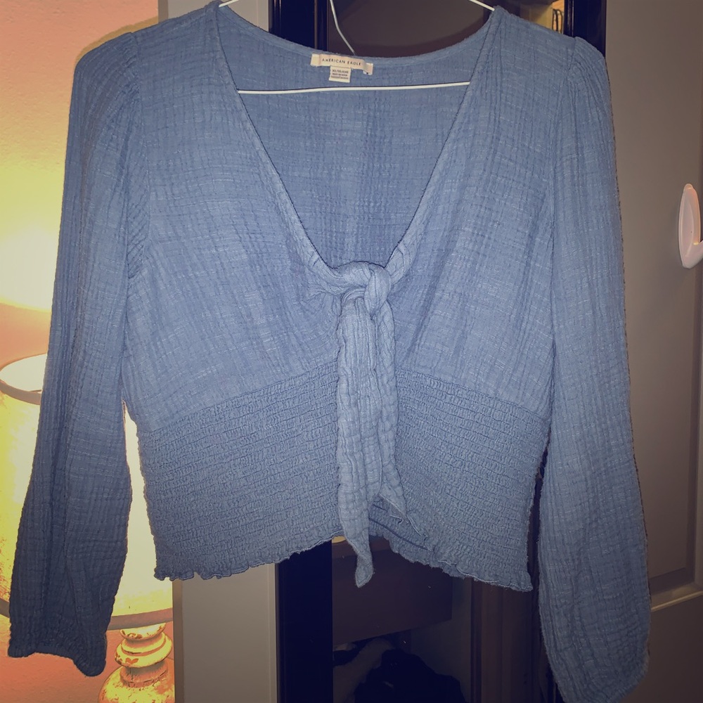 Tie front crop tee